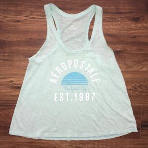 Mint Green Aeropostale Flowy Tank Top